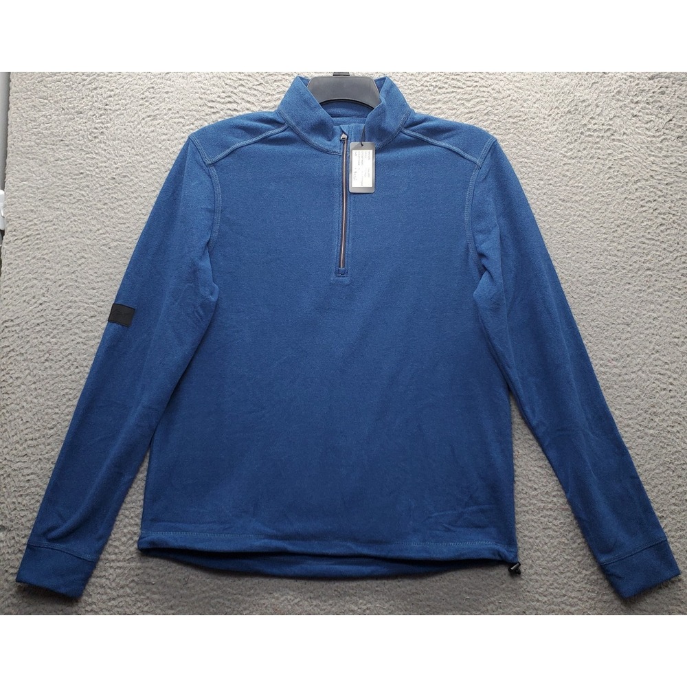 Greg Norman Golf 1/4 Zip Pullover Mens Small Blue Play-Dry Performance G7S7K021
